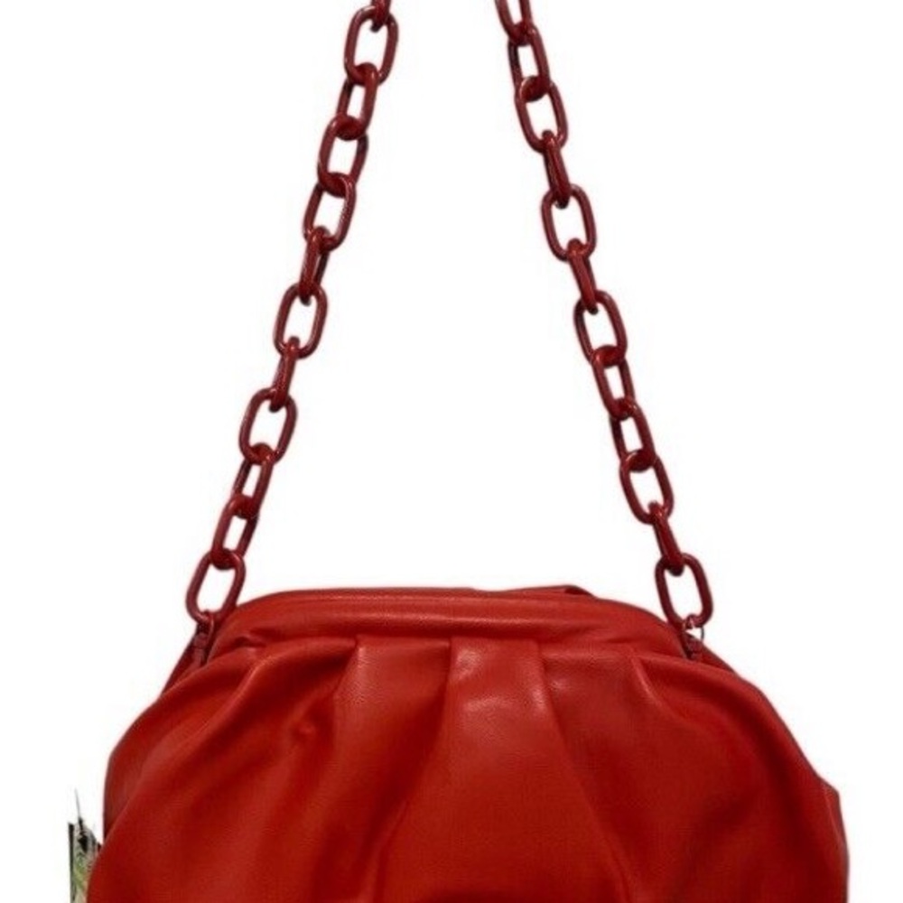BADGLEY MISCHKA Ruched Convertible Clutch - Red NWT. Retails for $129. - Picture 4 of 9